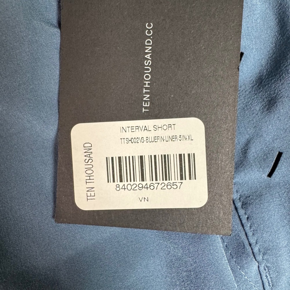 NWT Ten Thousand Mens The Interval Short Bike XL Blue 5" Black Liner - Picture 3 of 9